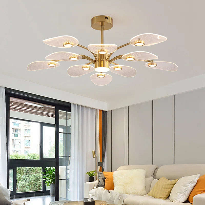 Decorative Sputnik LED chandelier with ten light bulbs, modern design by TheChandelierCo, featuring a starburst-style fixture with multiple arms.