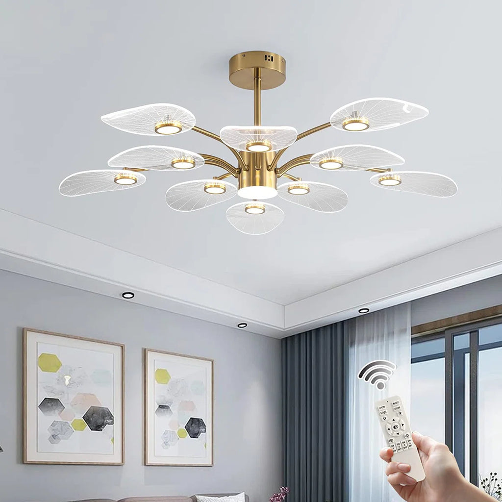 Ten-light Sputnik LED chandelier by TheChandelierCo featuring a modern starburst design with sleek metal arms and LED bulbs.