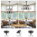 12-Light Dimmable Candle Style Chandelier