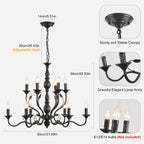 12-Light Dimmable Candle Style Chandelier