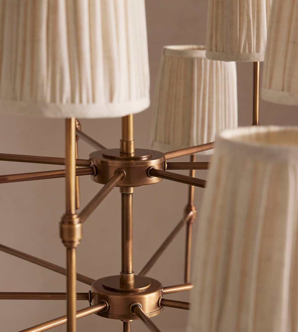 Chandelier, Antiqued Brass, Large