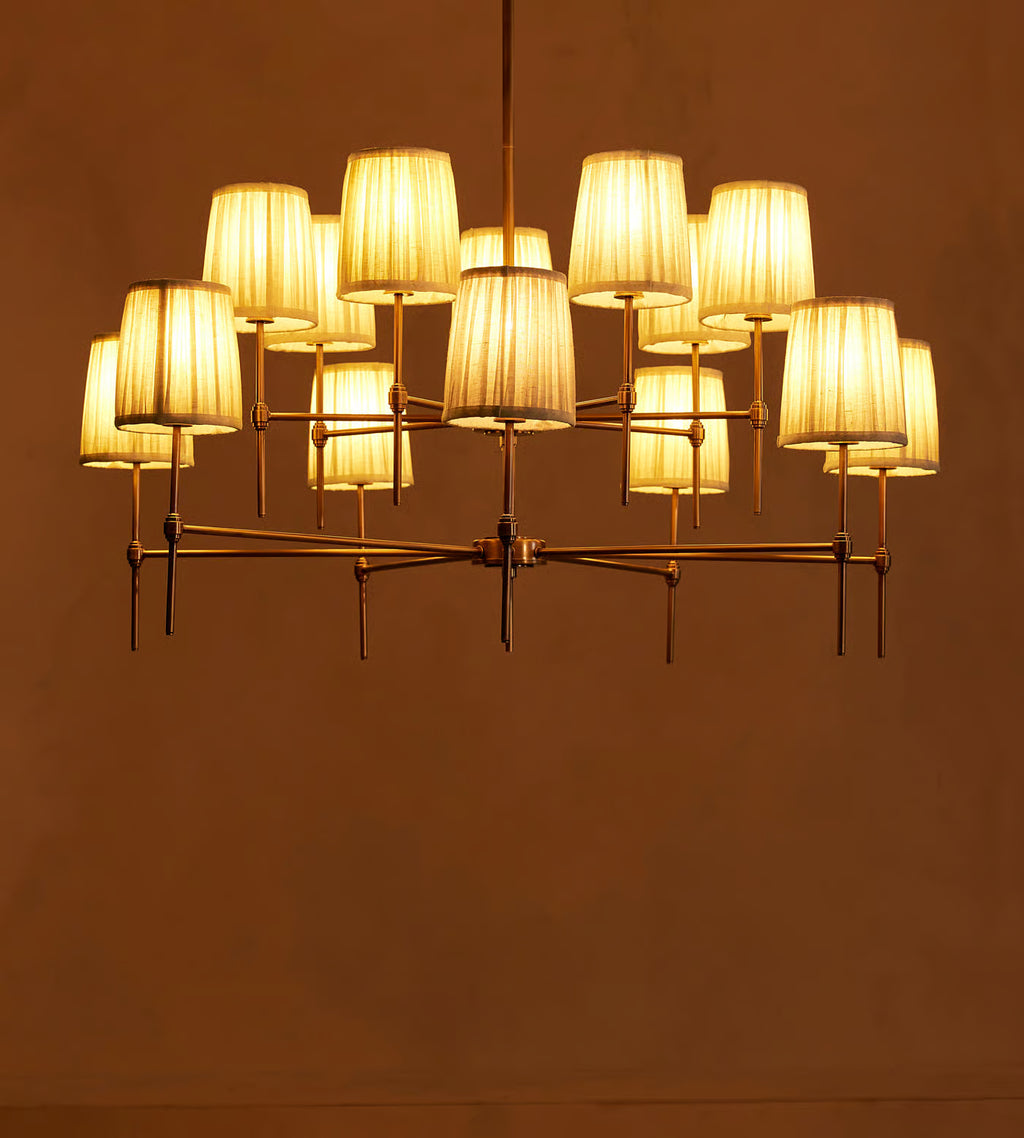 Chandelier, Antiqued Brass, Large