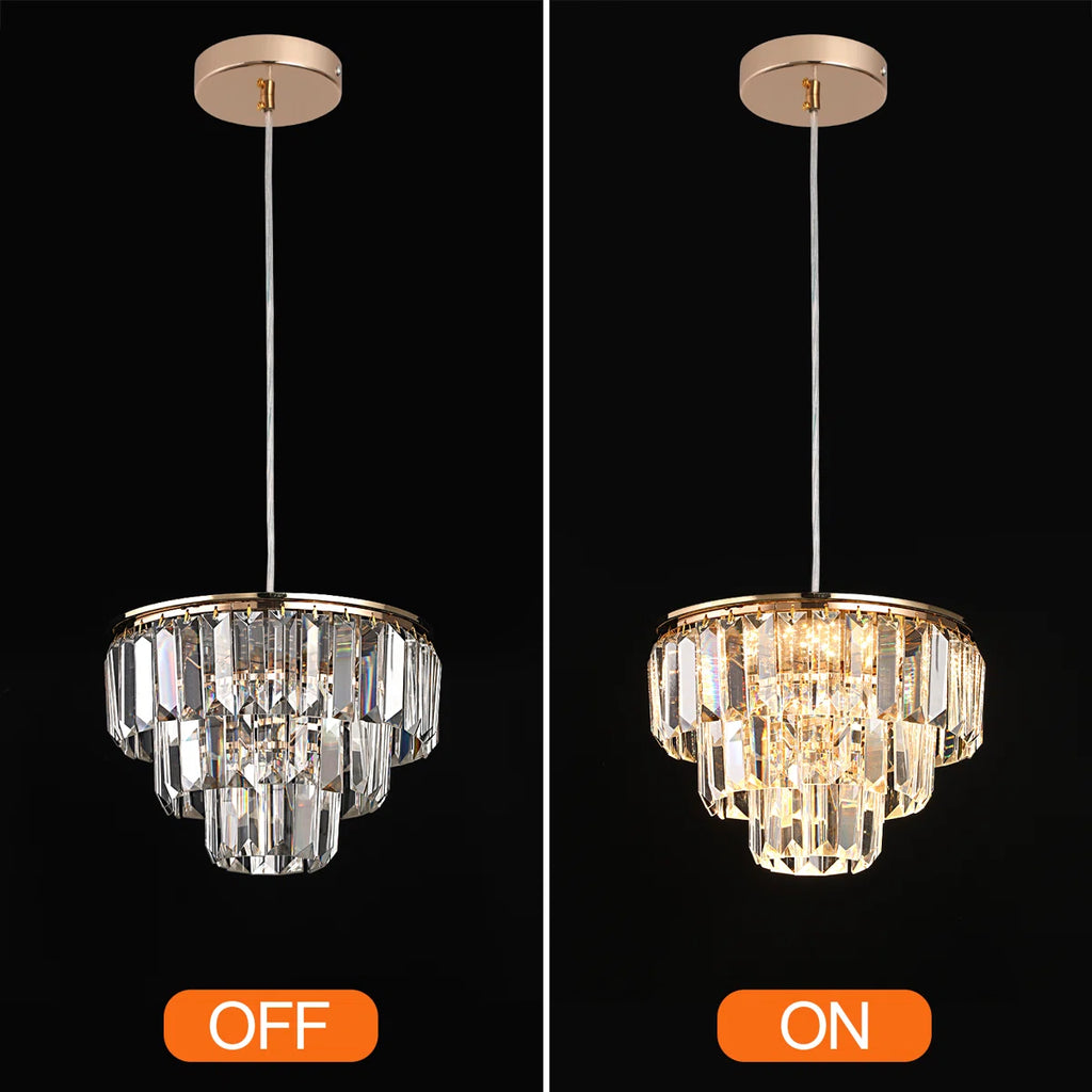 Light Crystal LED Chandelier by TheChandelierCo featuring sparkling crystal accents and modern LED lighting for elegant home decor.