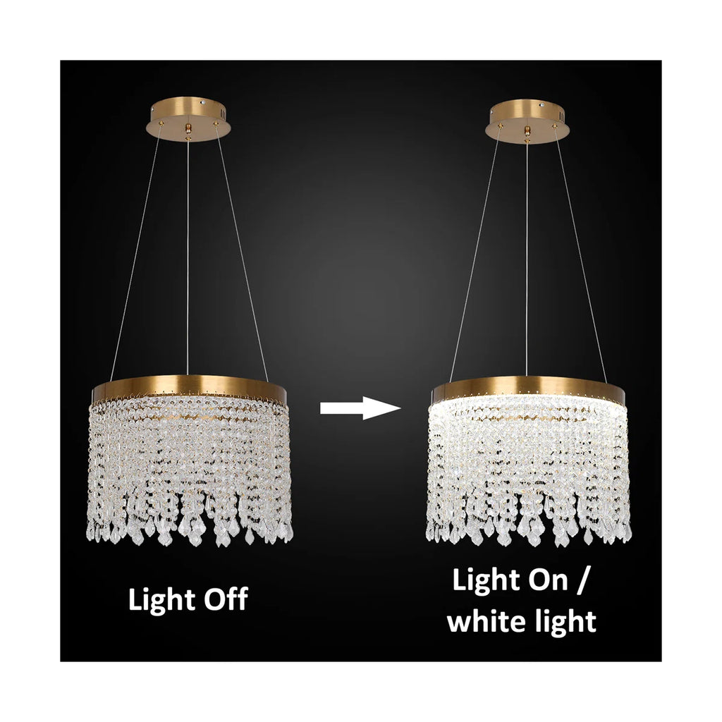 1 - Light Crystal LED Chandelier