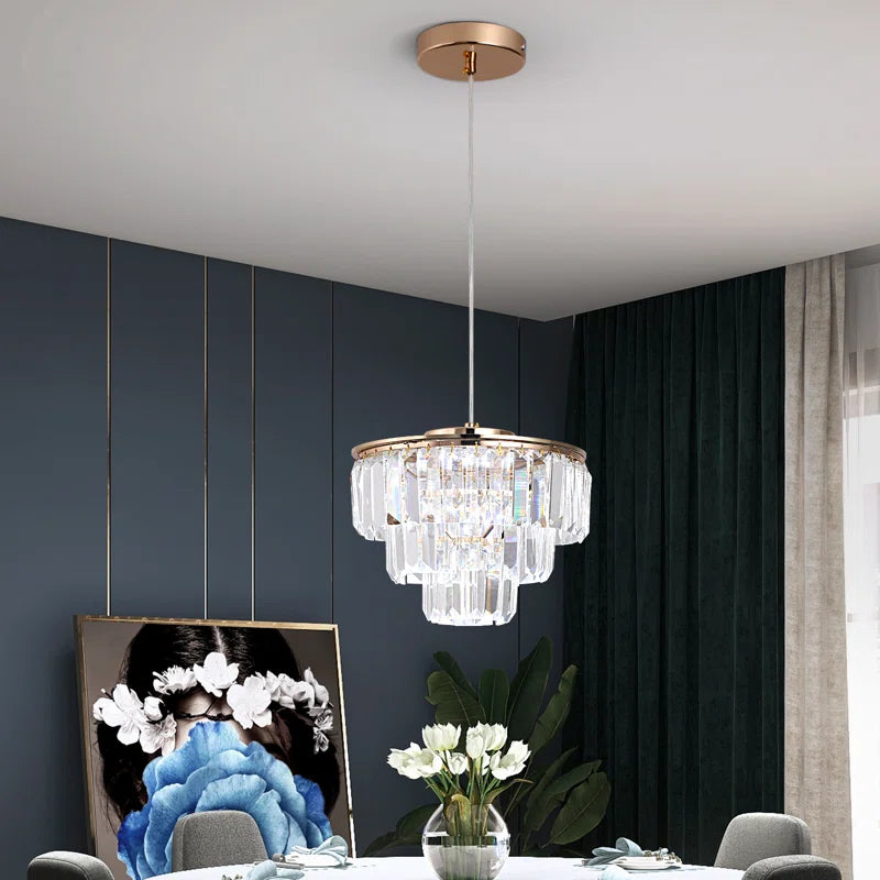Elegant light crystal LED chandelier by TheChandelierCo featuring sparkling crystal accents and modern design.