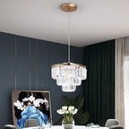 Elegant light crystal LED chandelier by TheChandelierCo featuring sparkling crystal accents and modern design.