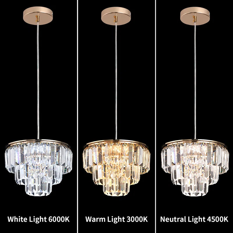 Elegant Light Crystal LED Chandelier by TheChandelierCo featuring shimmering crystal accents and modern LED illumination.