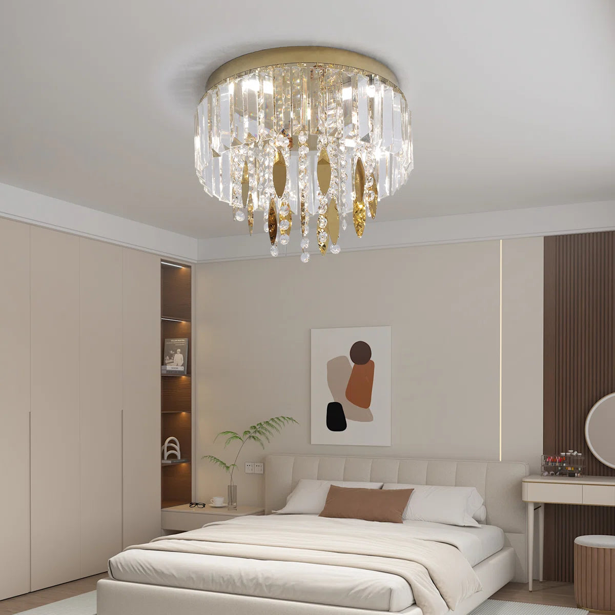 1 - Light Crystal LED Chandelier
