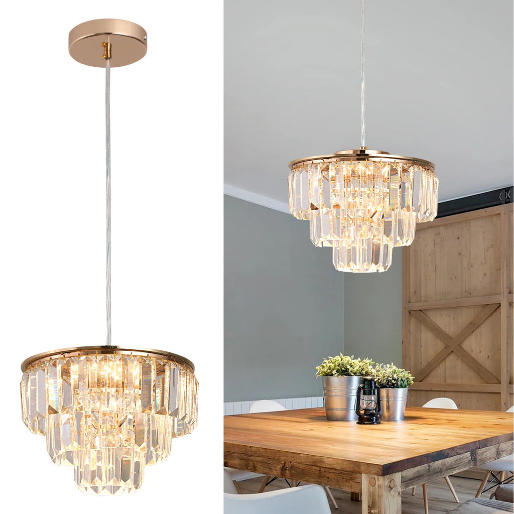 Elegant Light Crystal LED Chandelier by TheChandelierCo with shimmering crystal details and modern lighting design.