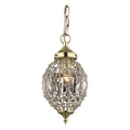 Light satin brass crystal pendant chandelier by TheChandelierCo featuring hanging faceted crystal accents.