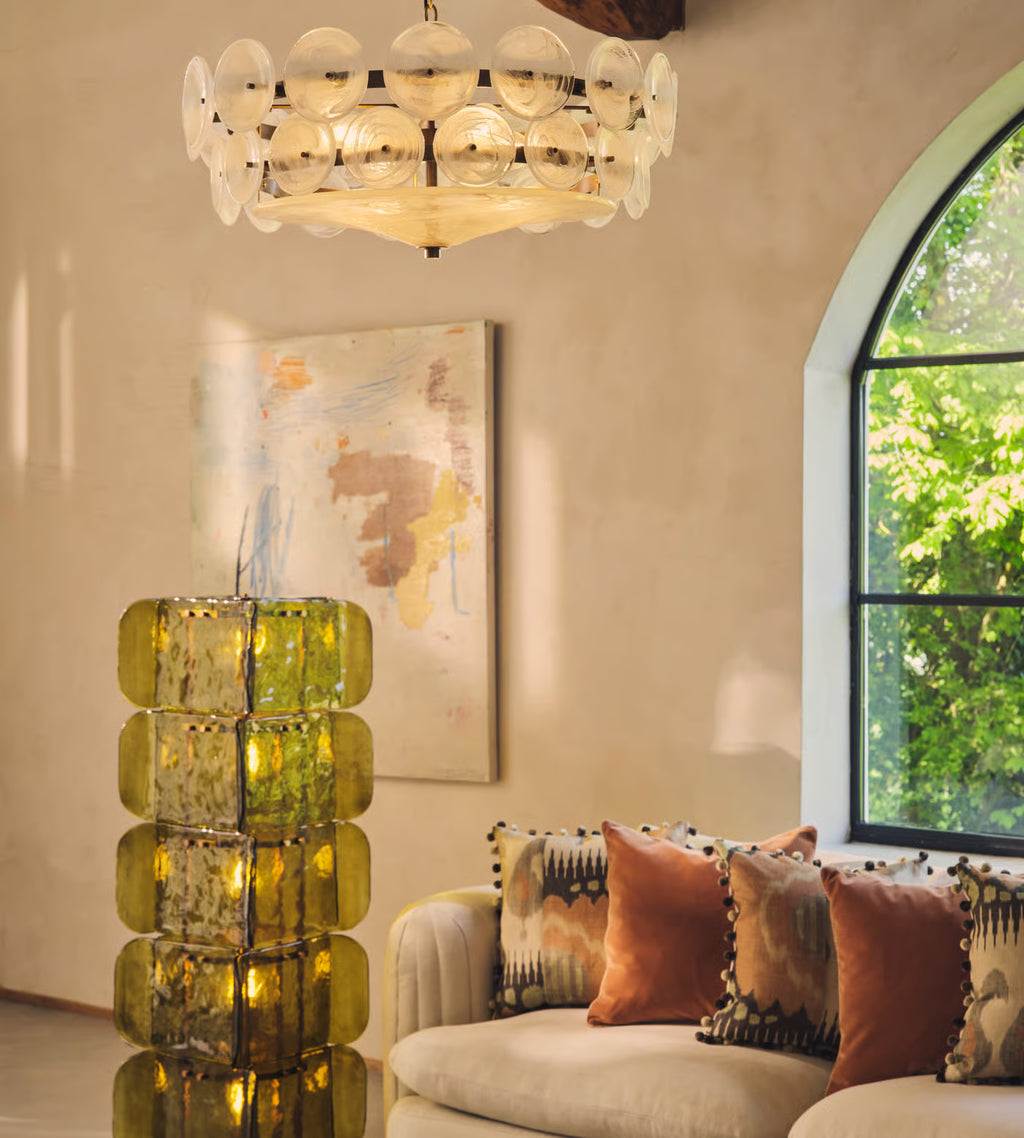 Lorenzo Chandelier, Milky Glass