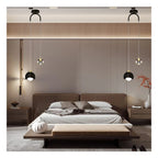 2 - Light Sphere Chandelier Ceiling Light With Glass Accents