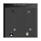 2 - Light Sphere Chandelier Ceiling Light With Glass Accents