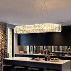 Light crystal LED chandelier from Kirt 1 by TheChandelierCo featuring sparkling crystal accents and modern design.