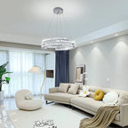 Three-light unique LED chandelier by TheChandelierCo featuring modern, statement-making design with sleek light fixtures.