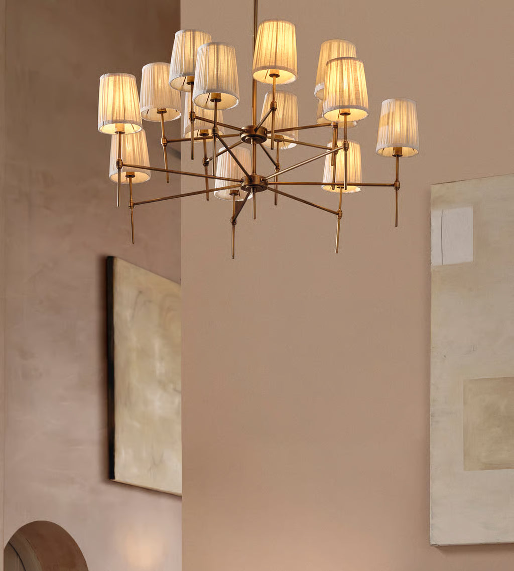 Chandelier, Antiqued Brass, Large