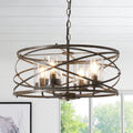 4 - Light Dimmable Farmhouse Unique Design Adjustable Chandelier