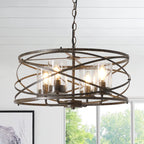 4 - Light Dimmable Farmhouse Unique Design Adjustable Chandelier
