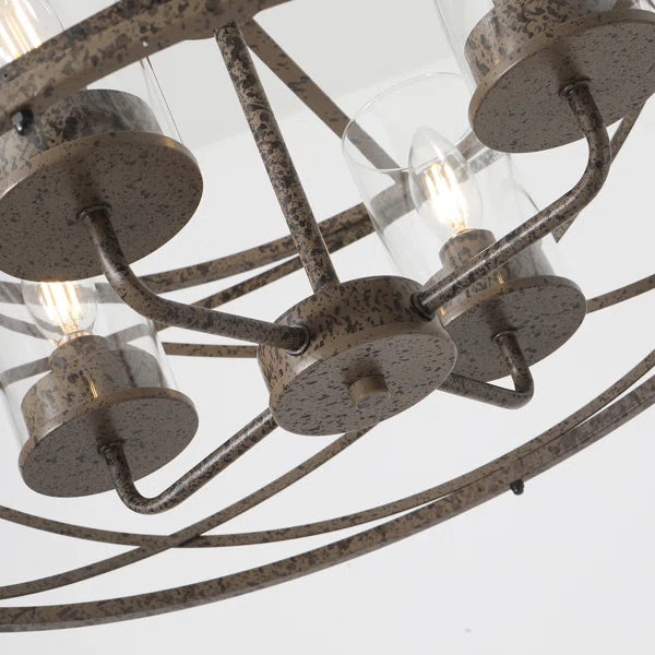 4 - Light Dimmable Farmhouse Unique Design Adjustable Chandelier