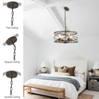 4 - Light Dimmable Farmhouse Unique Design Adjustable Chandelier