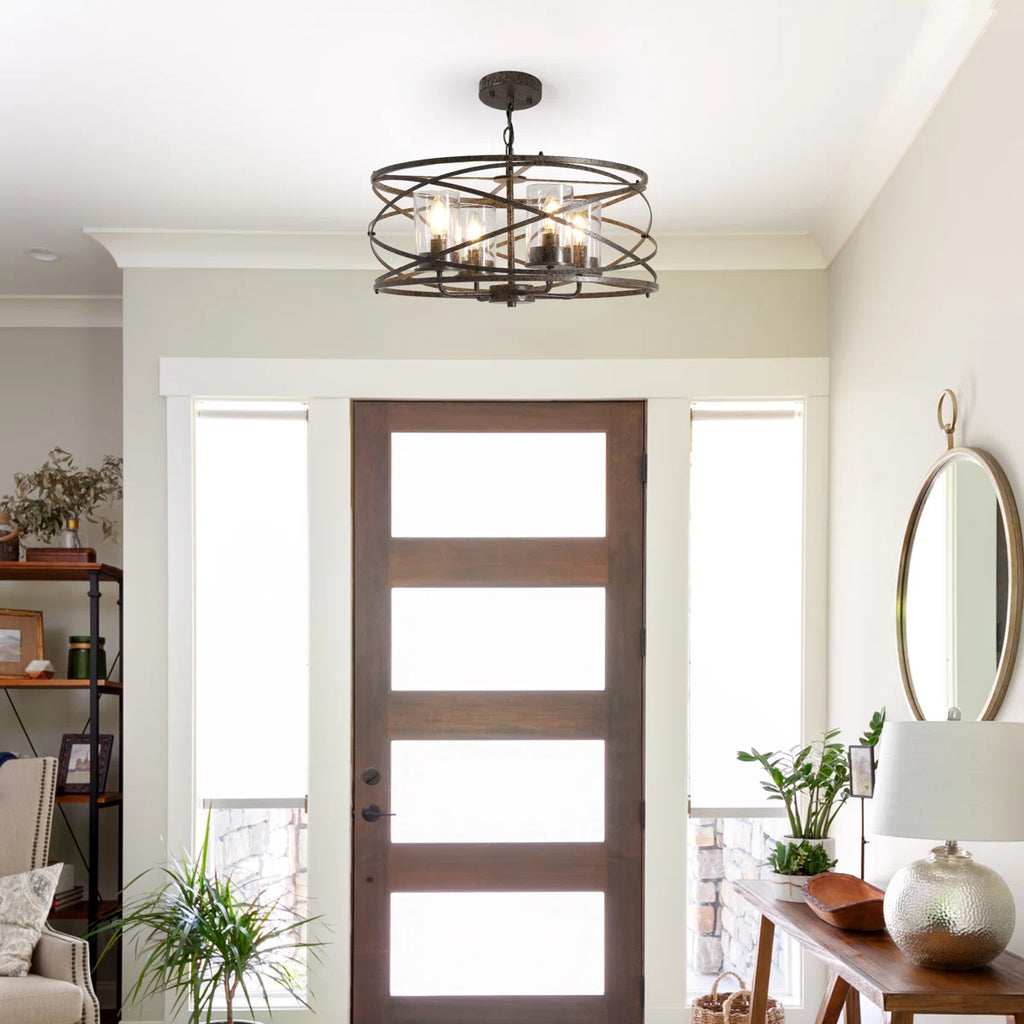 4 - Light Dimmable Farmhouse Unique Design Adjustable Chandelier