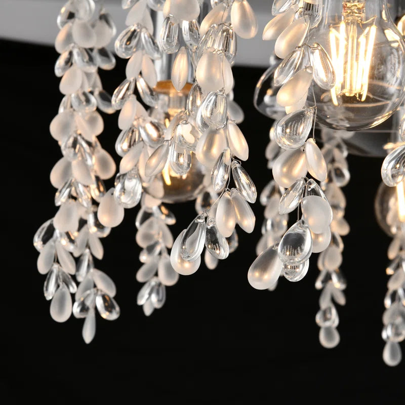 TheChandelierCo 50cm 7-blade crystal ceiling fan with light kit, remote control, and app control, featuring a modern chandelier design.