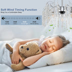 TheChandelierCo 50cm 7-blade crystal ceiling fan with light kit, remote control, and app for modern home decor.
