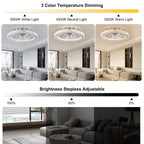 50cm dimmable crystal ceiling fan with LED light, remote control, and app from TheChandelierCo, showcasing elegant design and modern features.