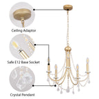 Five-light candle-style chandelier from TheChandelierCo featuring classic candle holders and elegant design for home decor.