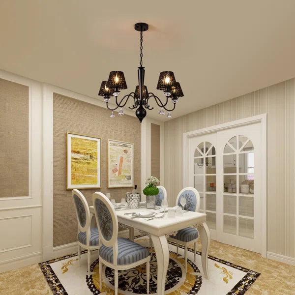 5 - Light Dimmable Classic / Traditional Crystal Chandelier