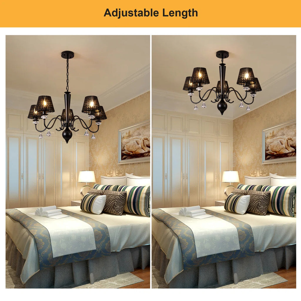 5 - Light Dimmable Classic / Traditional Crystal Chandelier