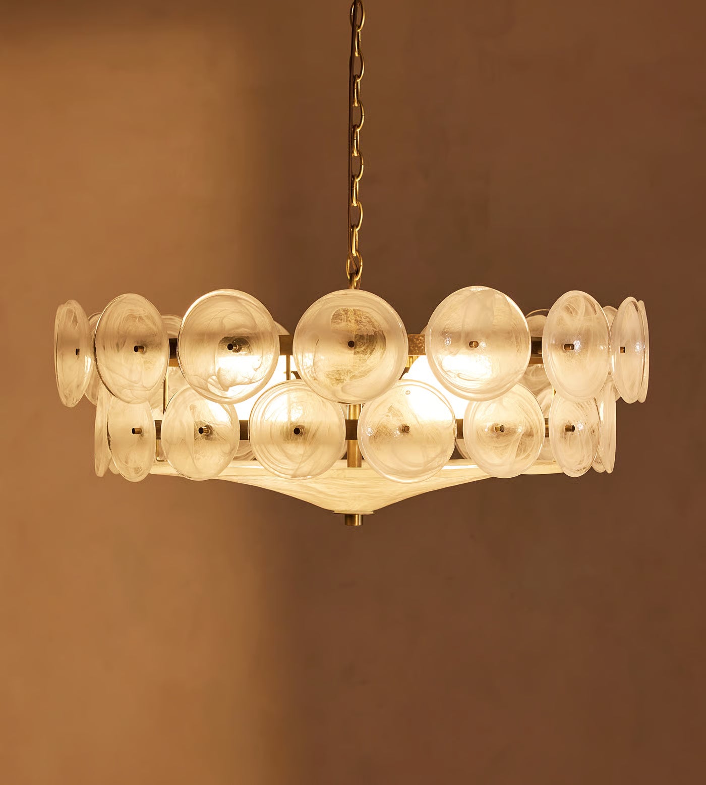 Lorenzo Chandelier, Milky Glass