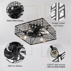 7-blade 50cm ceiling fan from TheChandelierCo with remote control and integrated light kit, ideal for modern interior spaces
