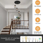 Eight-light cluster chandelier by TheChandelierCo featuring modern design with multiple hanging light fixtures and sleek metal finish.