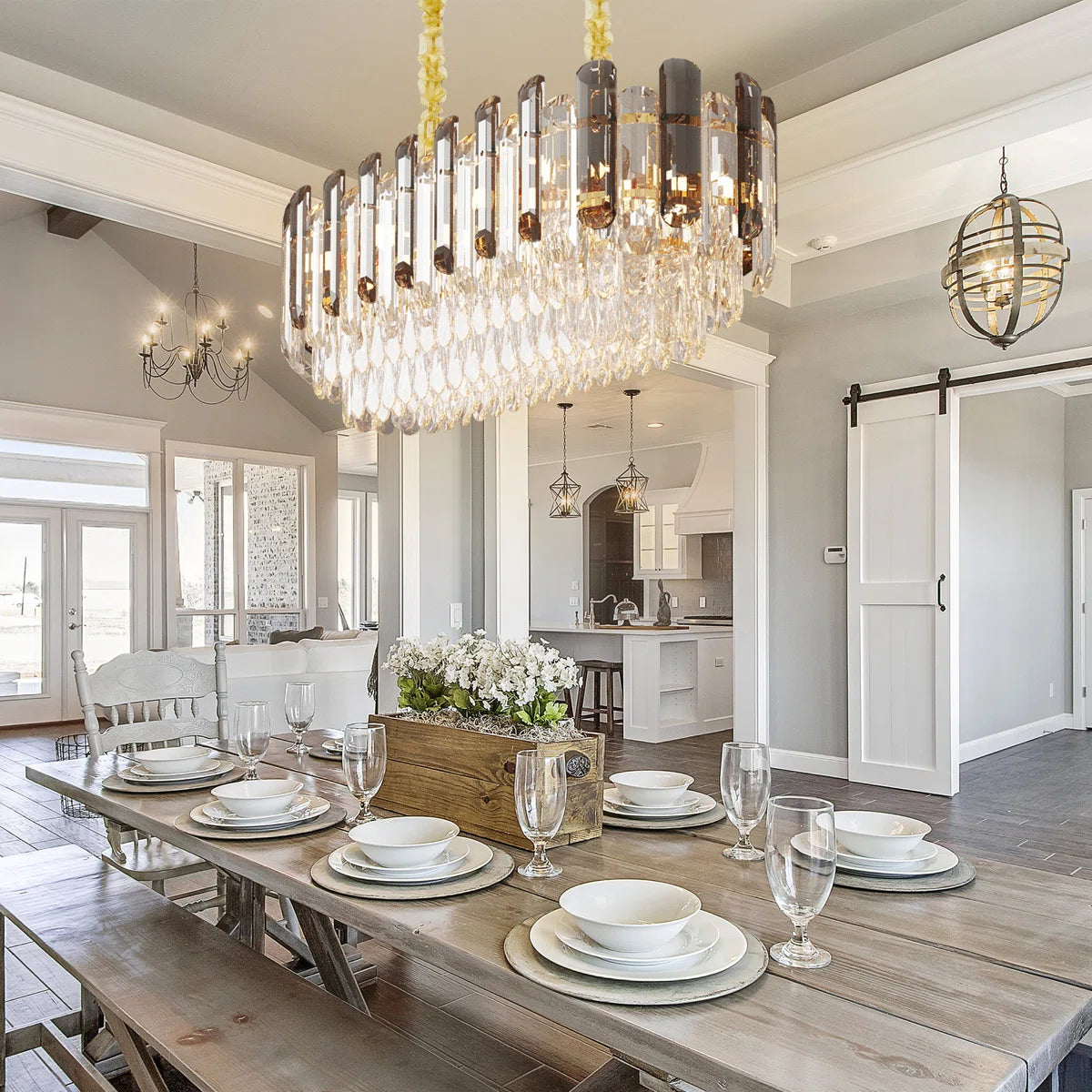 6-Light Crystal Chandelier