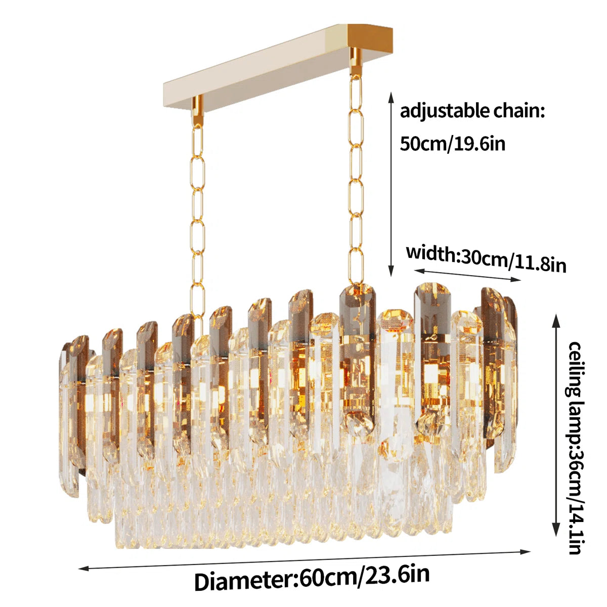 6-Light Crystal Chandelier