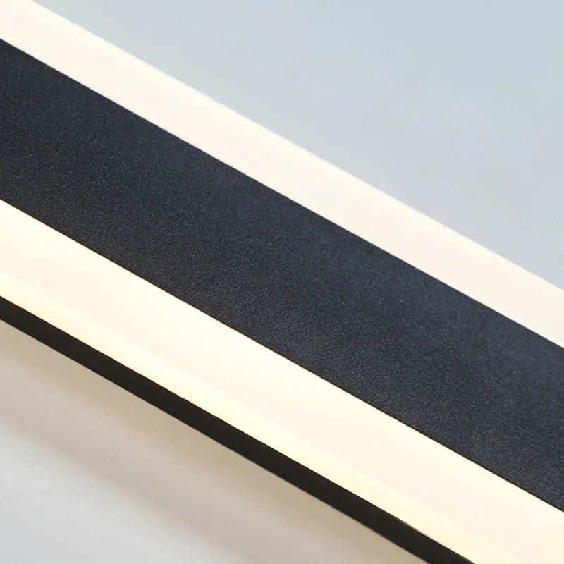Black 150cm outdoor flush mount with integrated LED lighting, designed for exterior use, by TheChandelierCo.