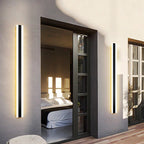 Black 150cm outdoor flush mount LED light fixture by TheChandelierCo, sleek integrated design for exterior lighting.