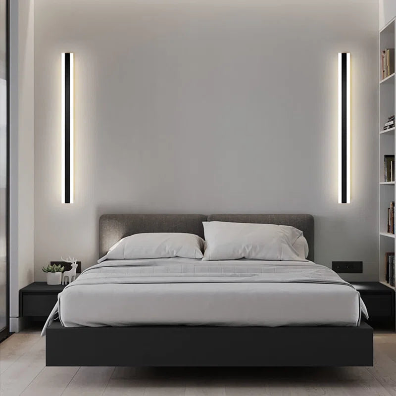 Black 150cm outdoor flush mount with integrated LED lighting, designed for exterior use, by TheChandelierCo.