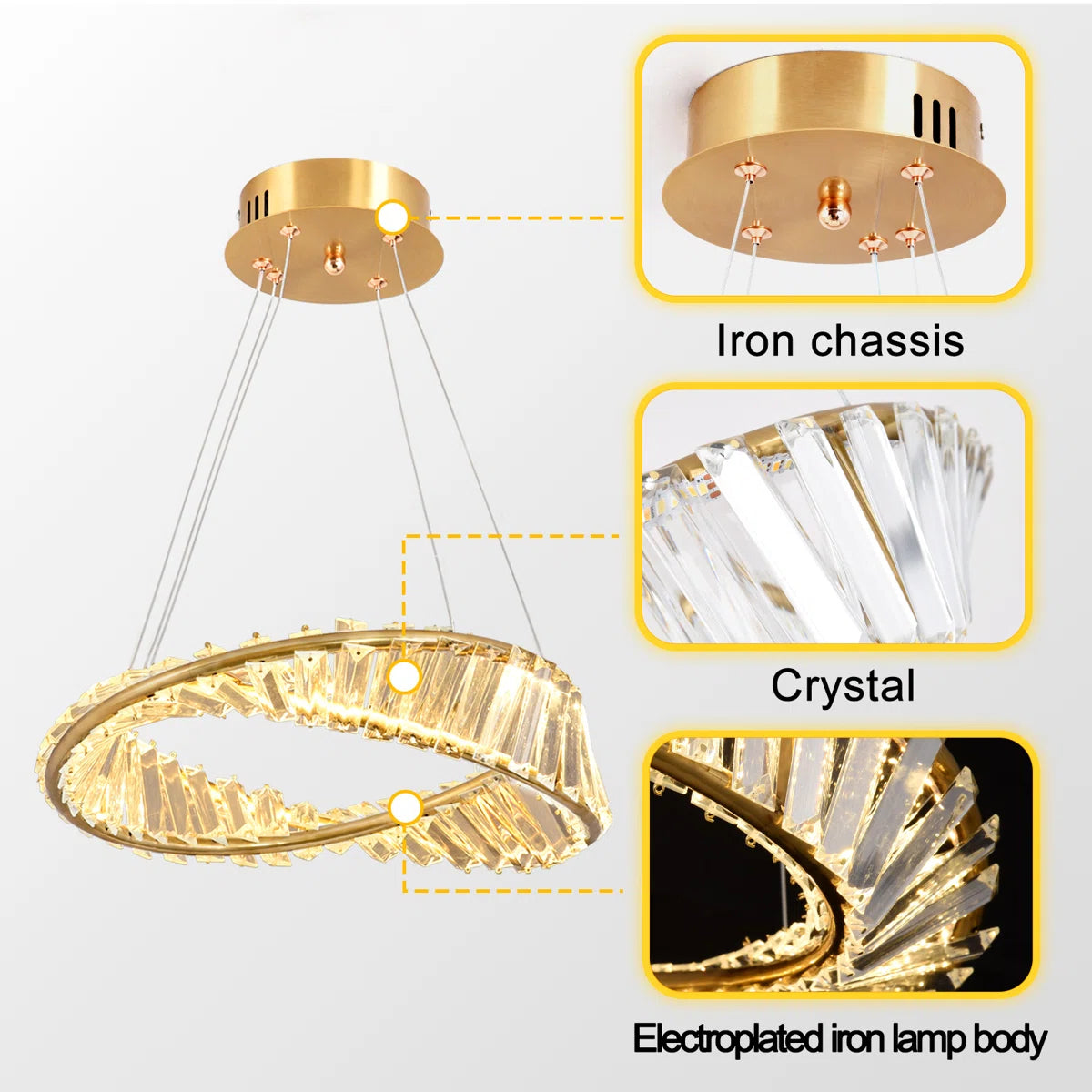 1 - Light LED Chandelier