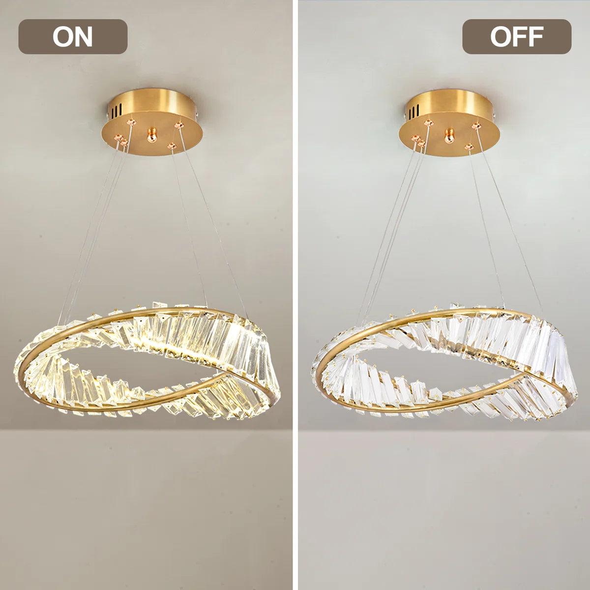 1 - Light LED Chandelier