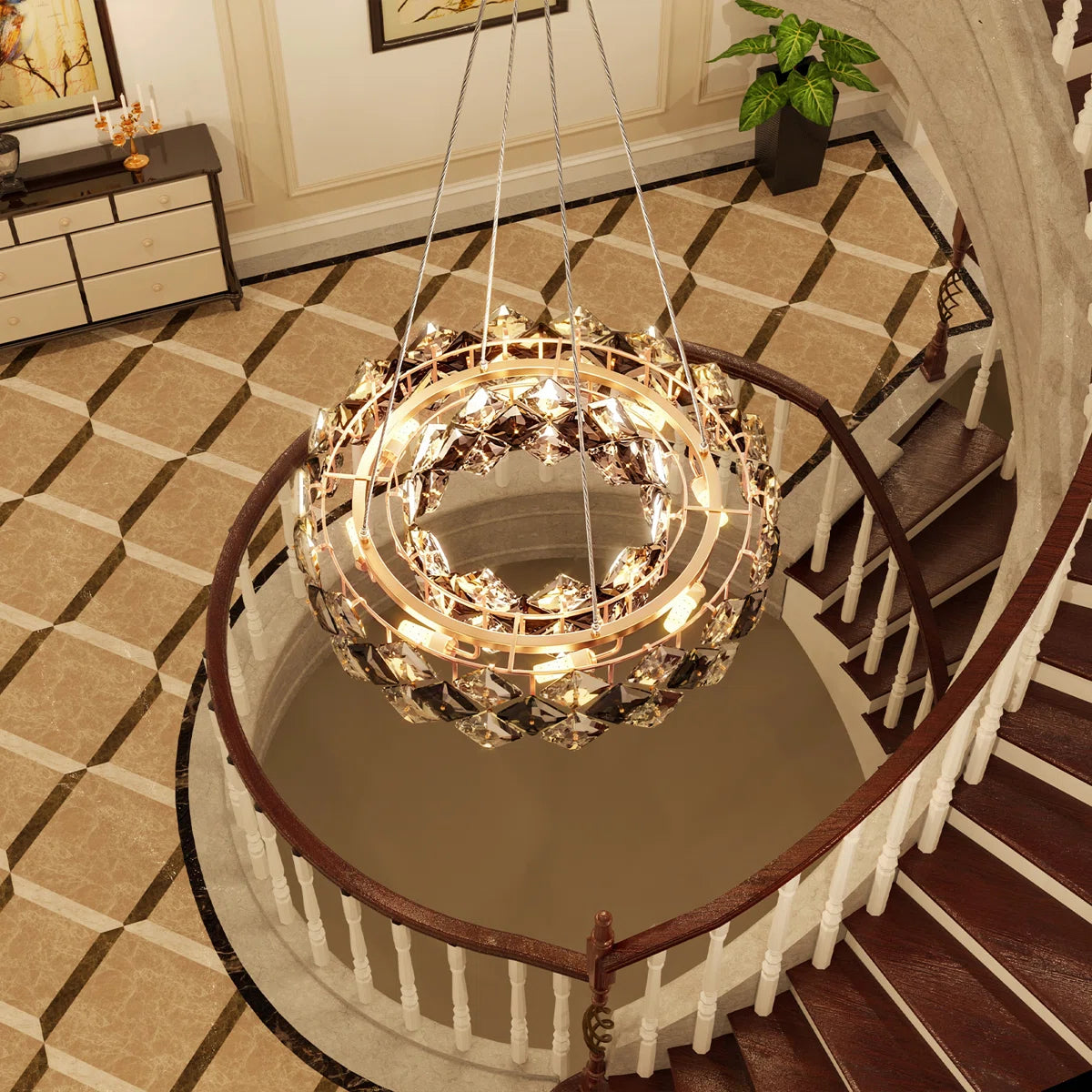 6 - Light Crystal Chandelier