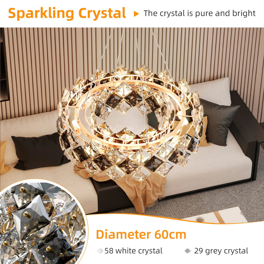 6 - Light Crystal Chandelier