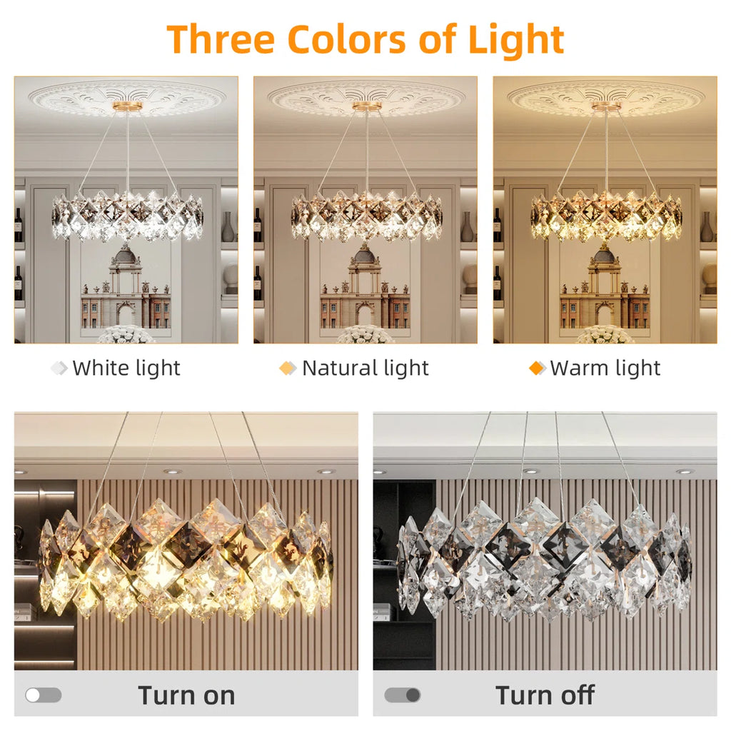 6 - Light Crystal Chandelier