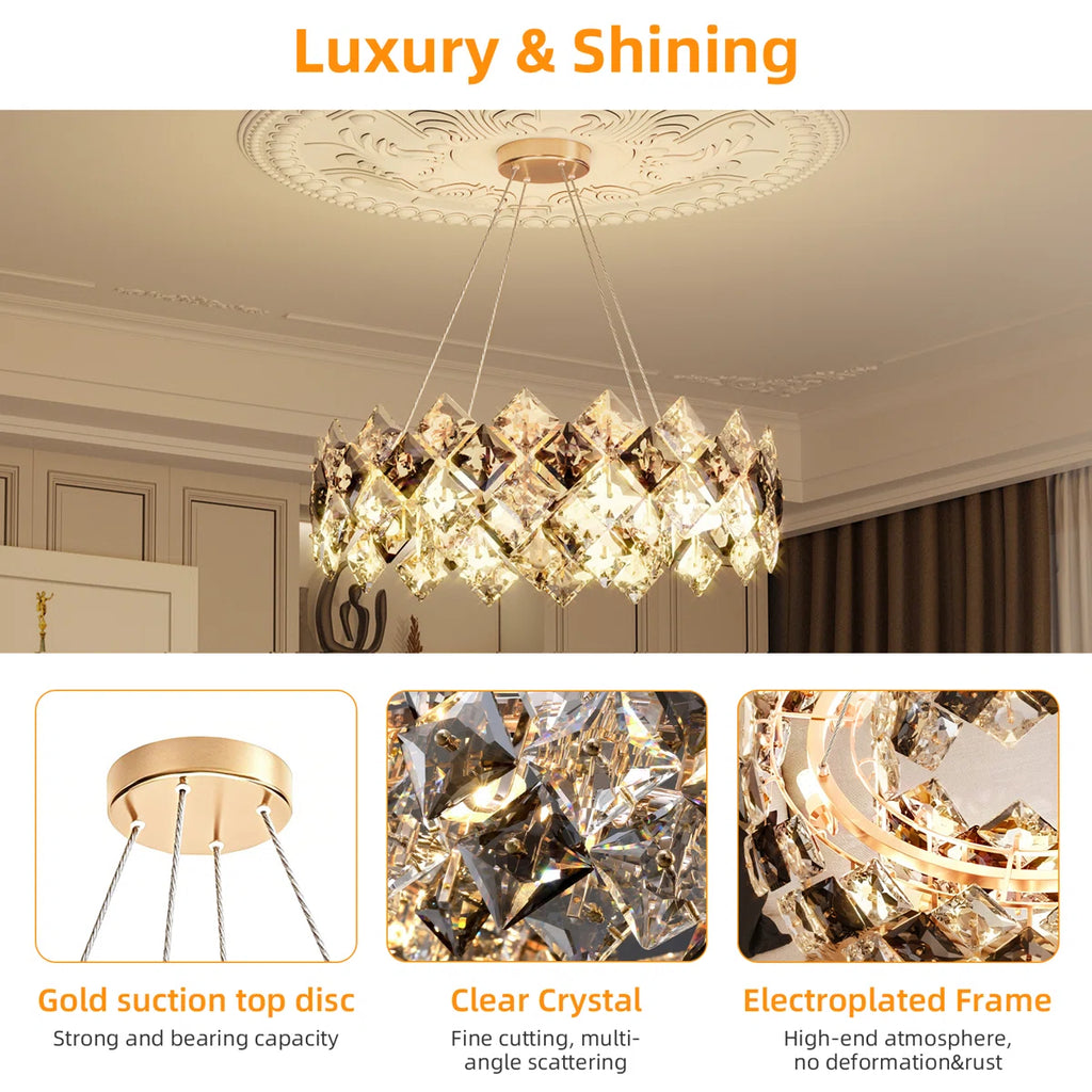 6 - Light Crystal Chandelier