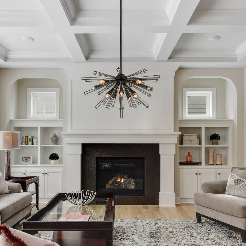 Akzel 10 light pendant by TheChandelierCo hanging fixture with modern design and multiple light bulbs for stylish interior lighting