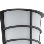 Aliza 2 Bulb Integrated LED outdoor flush mount light by TheChandelierCo showing sleek white fixture with dual bulbs.