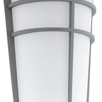 Aliza 2 Bulb Integrated LED outdoor flush mount light in a sleek modern design, suitable for exterior ceilings.