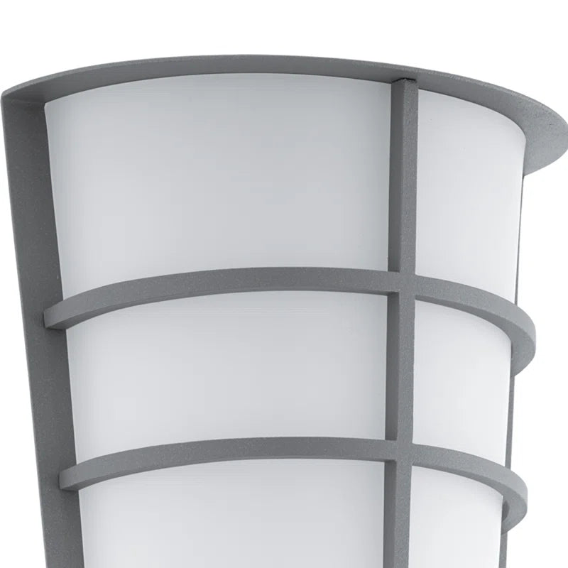 Aliza 2 Bulb Integrated LED outdoor flush mount light by TheChandelierCo, white fixture with sleek modern design.
