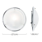 Altieri glass flush mount ceiling light fixture with clear glass shade, modern design, by TheChandelierCo.